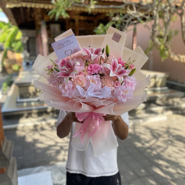 bouquet artificial flowers lily mix