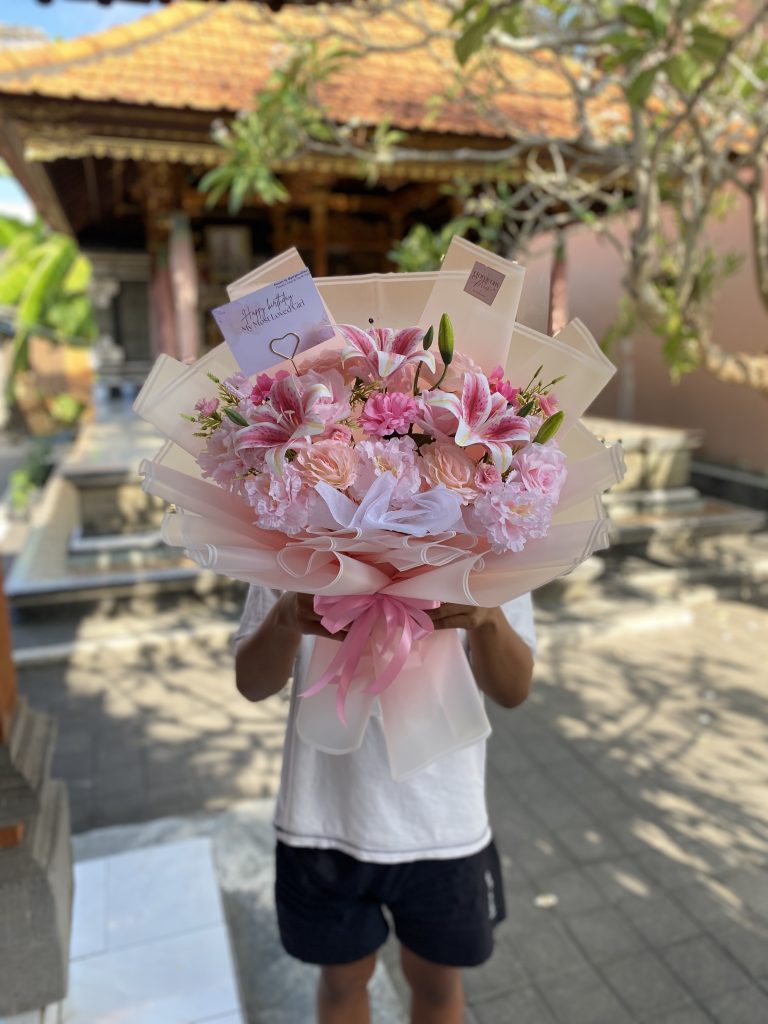 bouquet artificial flowers lily mix