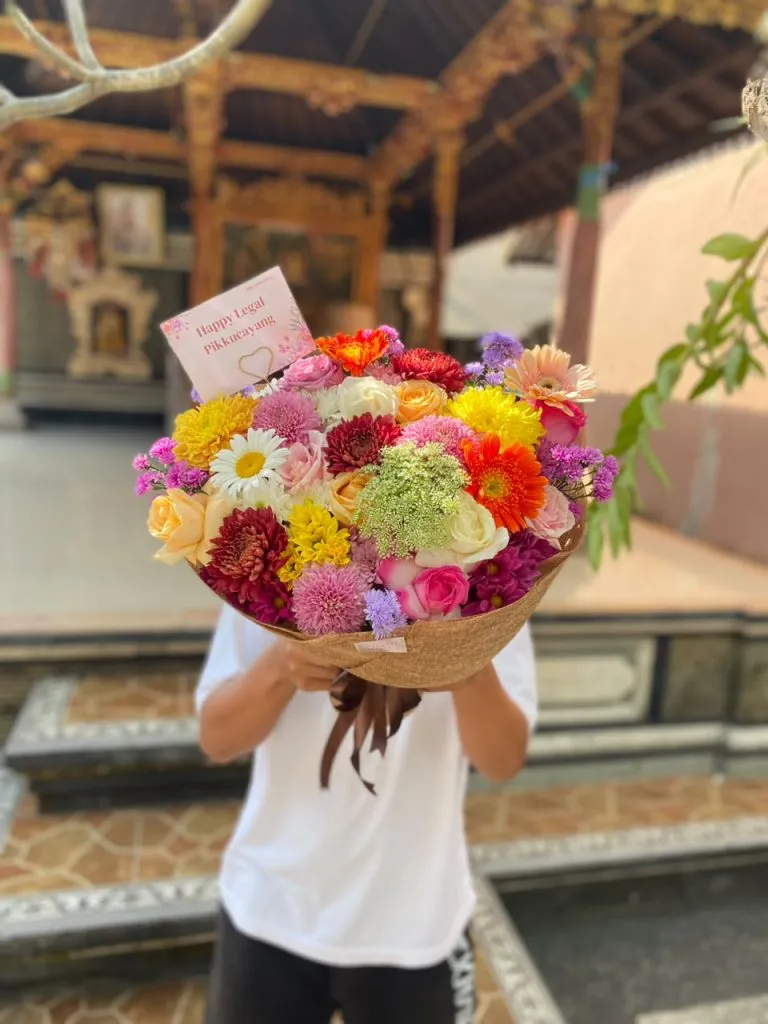 bouquet korean fresh flowers thumbelina