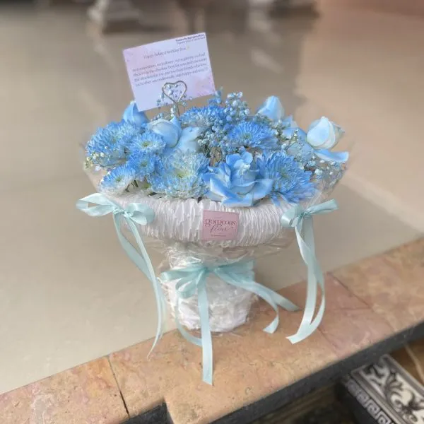 bouquet korean fresh flowers colorspray