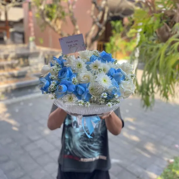bouquet korean fresh flowers colorspray