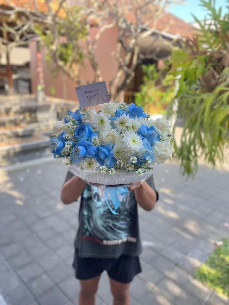 bouquet korean fresh flowers colorspray