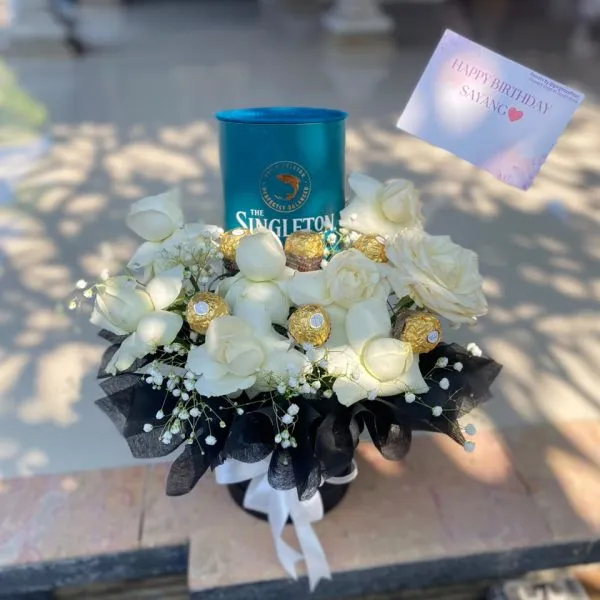 bloombox fresh flowers (not include drink and choco)