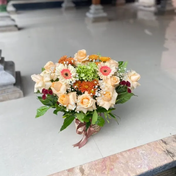 basket fresh flowers mix